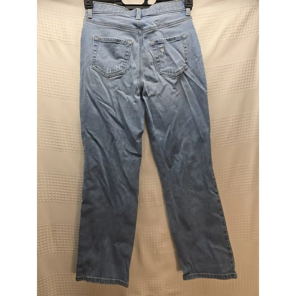 SO Jeans Girls Size 12 Distressed Blue Denim Light Wash